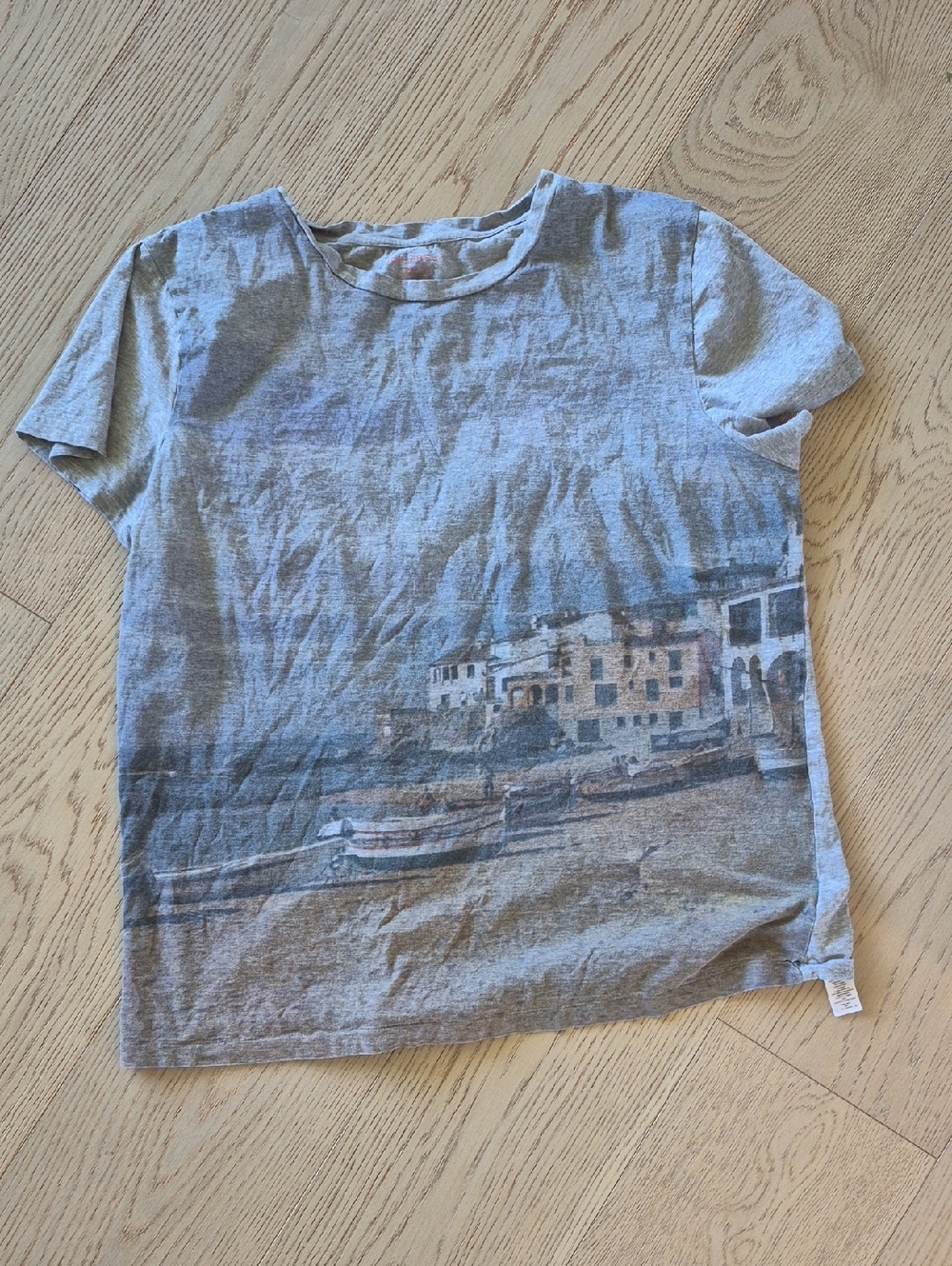 Joe Fresh Gray Graphic Short-Sleeve Tee with Coastal Print